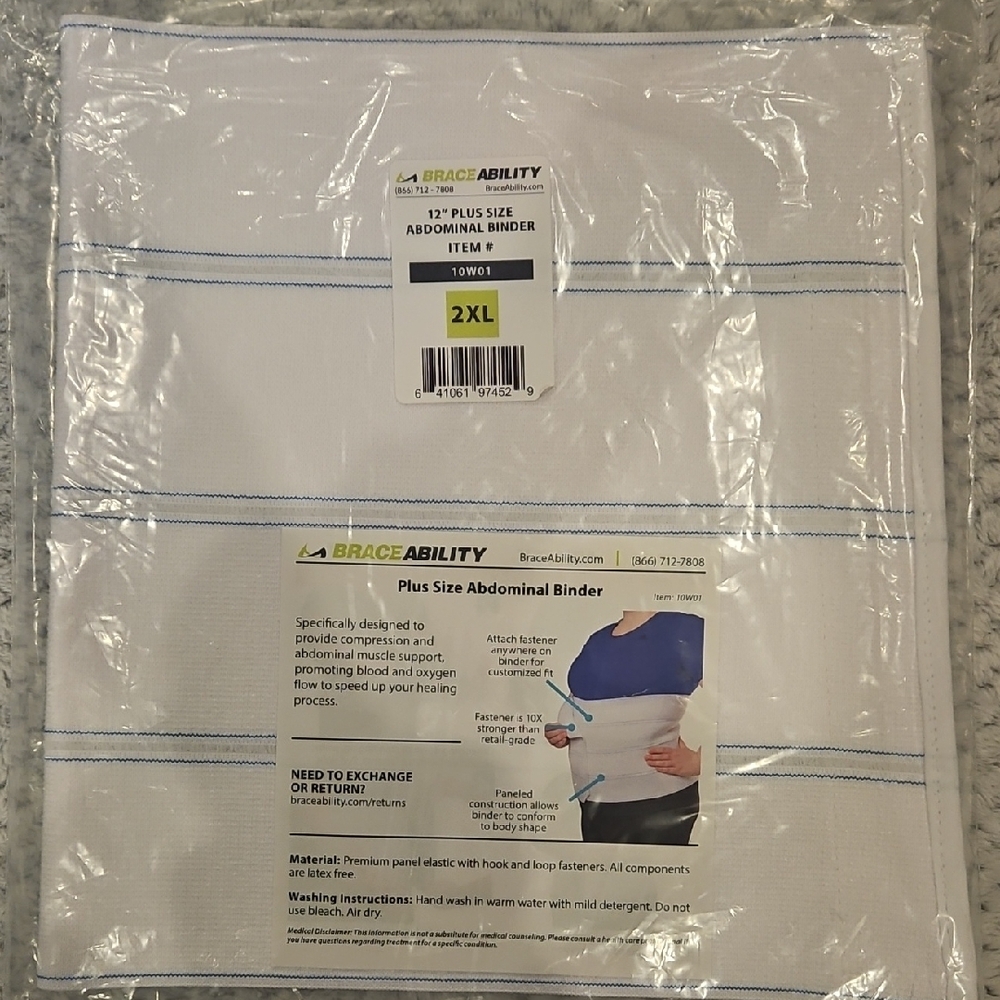 White Abdominal Binder